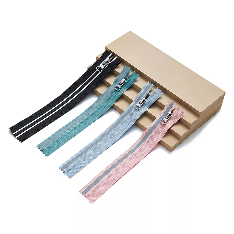 Nylon-Reißverschluss mit reflektierendem Webstreifen