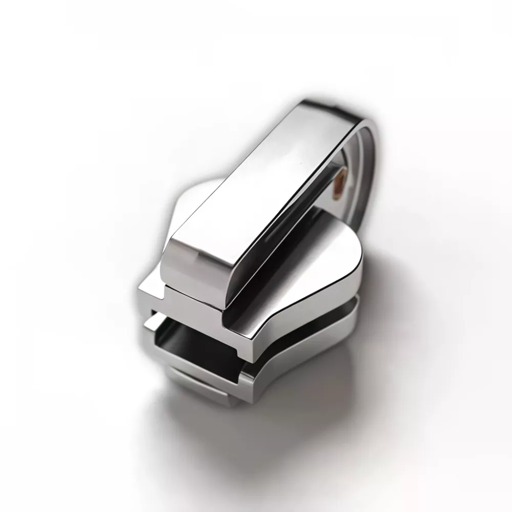 Reversibler Schieber für Kunststoffreißverschluss